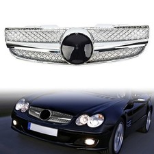 Chrom Frontgrill Kühlergrill Für Mercedes Benz R230 SL550 SL63 SL600 2007-009