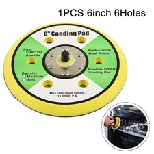 6 5/16-24 Male Thread Hook Loop Sanding Pad 150mm For Sander Grinder 12,000RPM