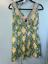 Lili Petrus Express 100% Silk Mini Dress Size 10, Jewels And Sequins!