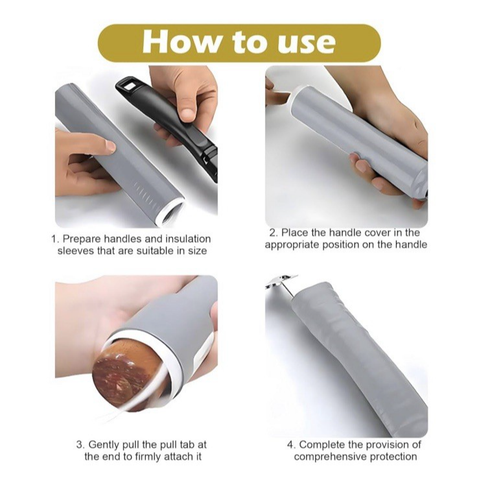 GoHere Silikon Topfgriff Abdeckung Hitzebeständig Passend für alle Griffe - Bild 3 von 6