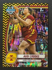 AUDI CROOKS /24 1ST BLACK GOLD STEALTH REFRACTOR 2024-25 BOWMAN CHROME U IOWA ST