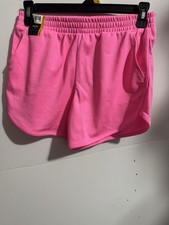 Athletic Works Girls Pink Core Shorts NWT SZ L Plus 12-14 Pockets Elastic