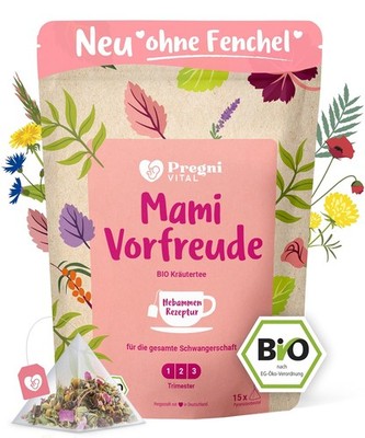 PregniVITAL Mami Vorfreude   BIO Schwangerschaftstee 1. 2. 3. Trimester   Heb