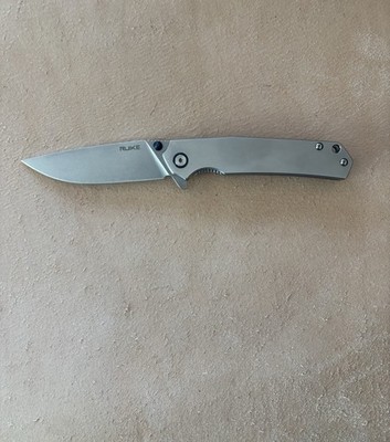 RUIKE Stainless Framelock Folding Pocket Knife - Stonewash (P801-SF)