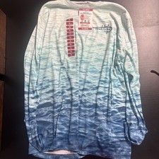 Reel Life Sun Ray Defender Series Waves Long Sleeve Fishing Shirt Mens XLarge