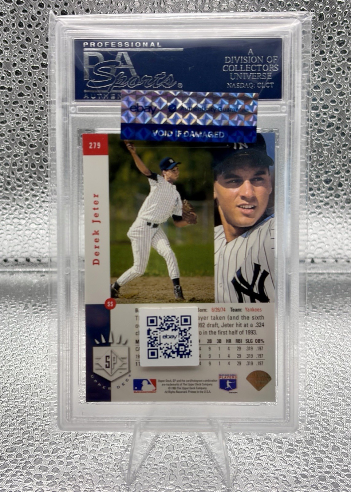 1993 SP #279 Foil Derek Jeter Rookie Card PSA 8.5 NM-MT+ Yankees Legend view 7