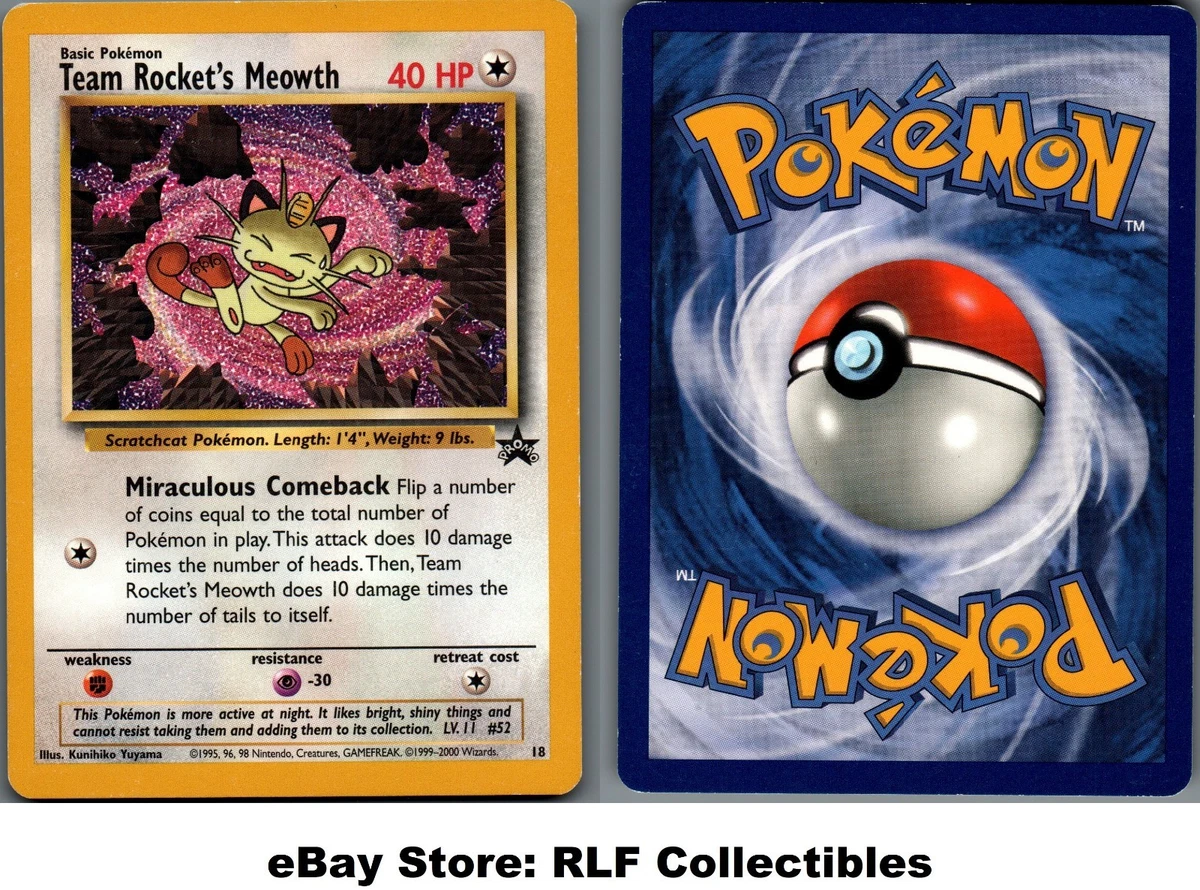 25+ Team Rocket's Meowth 18/53 Wotc Promo for sale | Updated Oct 2026