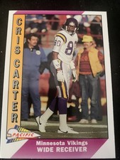 1991 Pacific - Cris Carter #286 Name Misspelled as Chris