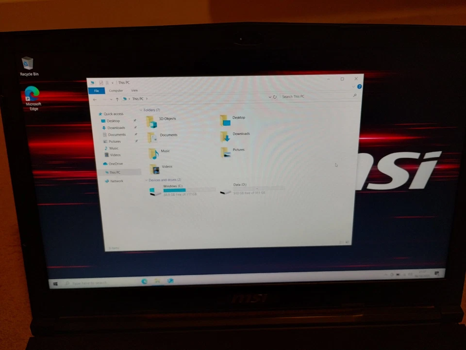 MSI GE63 Raider RGB 8RE Gaming i7 8th,  GTX 1060, 16GB RAM, 1TB + 128GB SSD, VR - Image 4 of 4