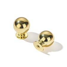 10 Pack 1 Inch Vintage Ball Polished Brass Cabinet Knobs Kitchen Cabinet Hardwar