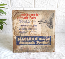 Vintage Maclean Brand Stomach Powder For Ulcers Advertising Cardboard Sign CB964