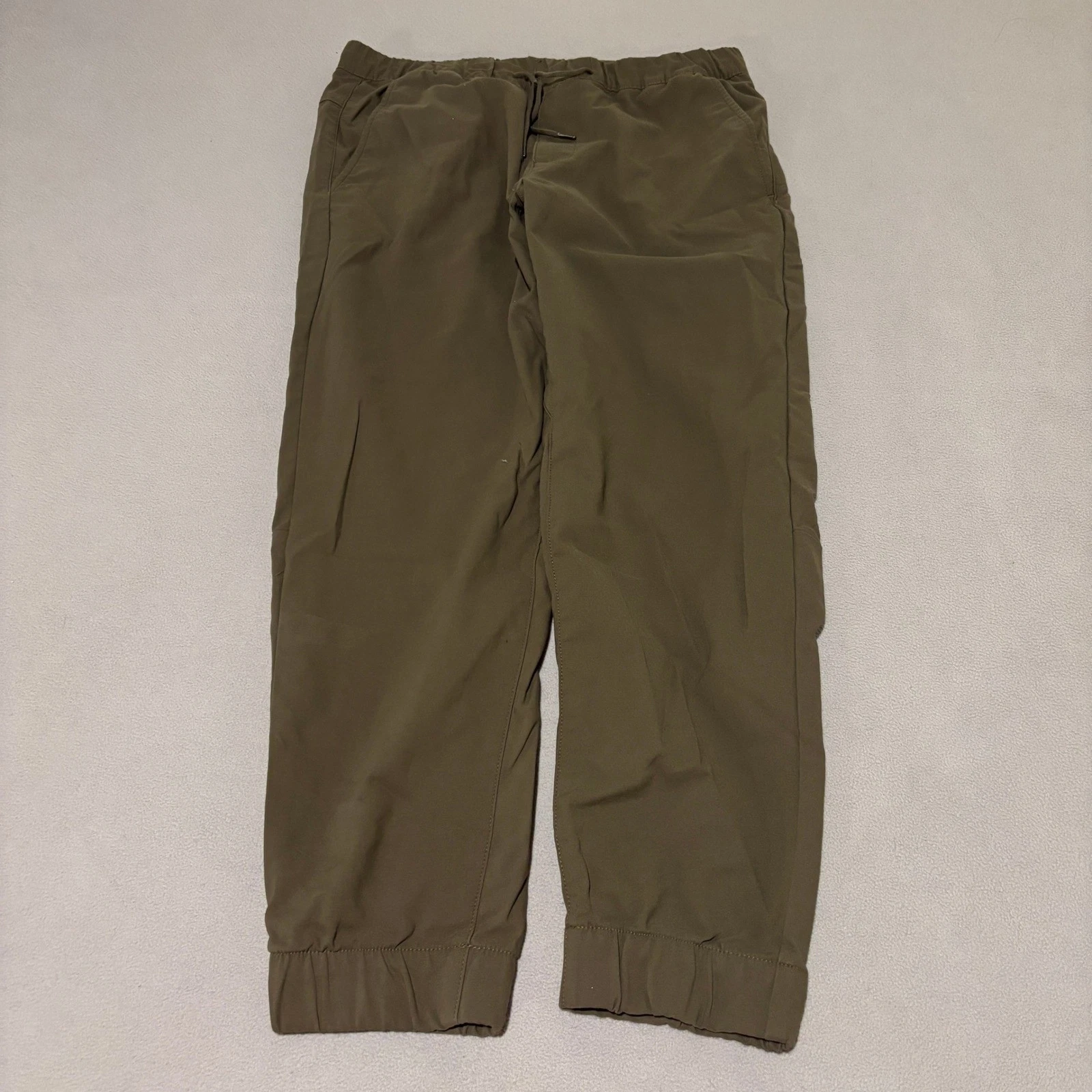 DU/ER NuStrech Jogger Mens Olive Green Performance Pants 34x29 Gorpcore Hiking