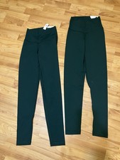 2 pair Aerie offline leggings size small long forest green NWT