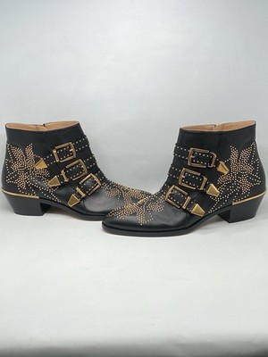 Chloe Susanna Pointed-Toe Studded Booties size 40 Retail $1460 | eBay