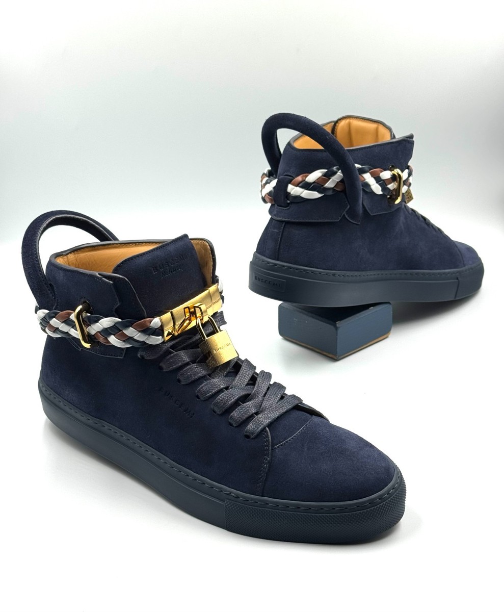 Buscemi Twist-Lock High-Top Padlock Sneakers