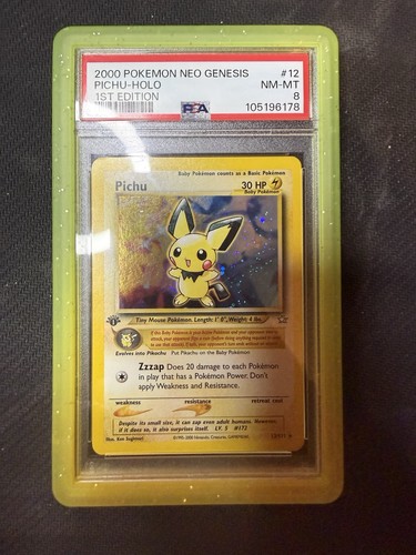 Pichu (1st Edition) graded PSA 8 for sale on eBay