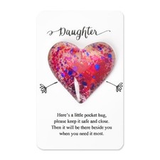 YALLNASL Inspirational Pocket Hug Keychain Gift for Daughter Daughter Keychain