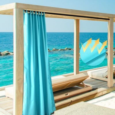 4 Pcs 54''x120'' Outdoor Curtain Panel Tab Top UV30+ Patio Pergola Porch Deck