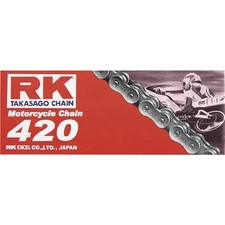 RK RK-M 420 Standard Motorcycle Drive Chain, 420 x 110 Links - Natural