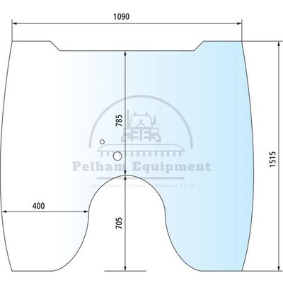 4354053M91 Tinted Glass for Massey Ferguson 5608-7626, 7724 Tractors