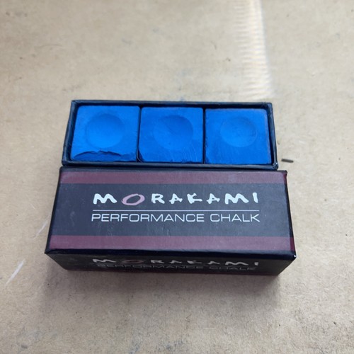 Cat1 Morakami Chalk BLUE Pool Cue Billiard Chalk 3 Pieces - Performance Chalk - Picture 1 of 3