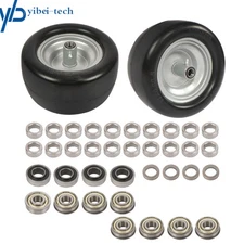 2 Pack Flat Free 11x6.00-5 Tire And Wheel For Riding Lawn Mower Tire Solid Rubbe