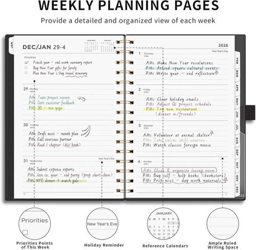 2026 Planer - 2026 Planer Wochen- und Monatsplaner von Jan. 2026 - Dez. 2026, Calen - Bild 4 von 8