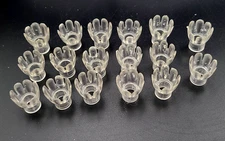 Vtg Lot of 17 Tulip Flower Xmas Light Clear Reflector Covers Slotted Replacement