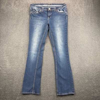 Rue 21 Womens Slim Boot Jeans Blue Wash Denim Stretch Size 9 10 R