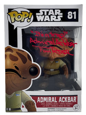 Tim Rose Signed Star Wars Admiral Ackbar Funko Pop #81 It's A Trap Quote Beckett
