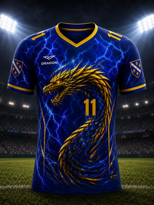 Dragon Crew Neck Soccer Fan Jersey   Custom Name & Number Soccer Men, Team