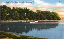 Hydes Point Grand Isle Lake Champlain Vt Vintage Postcard
