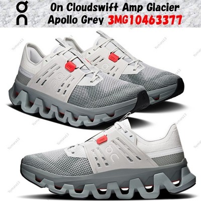On Cloudswift Amp Glacier Apollo Grey 3MG10463377 Men's Size
