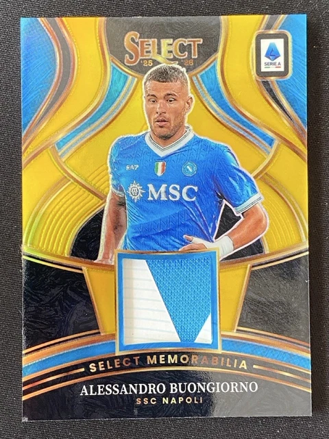 Alessandro Buongiorno 2025-26 Panini Select Serie A Memorabilia Gold /10 #SM-AB