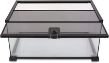 10 Gallon Reptile Tank Glass Natural Cages Terrarium 20" x 12" x 10" Sliding ...