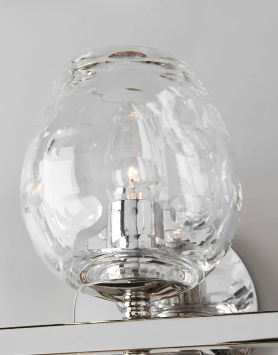 Arandela de parede Hudson Valley Lighting Burns 1252-PN – Níquel polido – Van com 2 luzes - Imagem 3 de 4