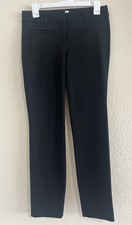 Women's Black Stretch Dress Pants Polka Dot Ankle Career Size 2 Workwear