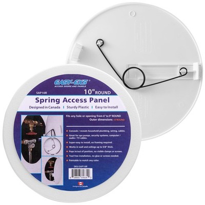 Easy-Exs 10'' Round Access Panel for Ceiling Single Piece, White with Texture 