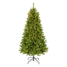 6 ft Prelit Artificial Christmas Tree, North Valley Spruce, 300 Clear Lights,...