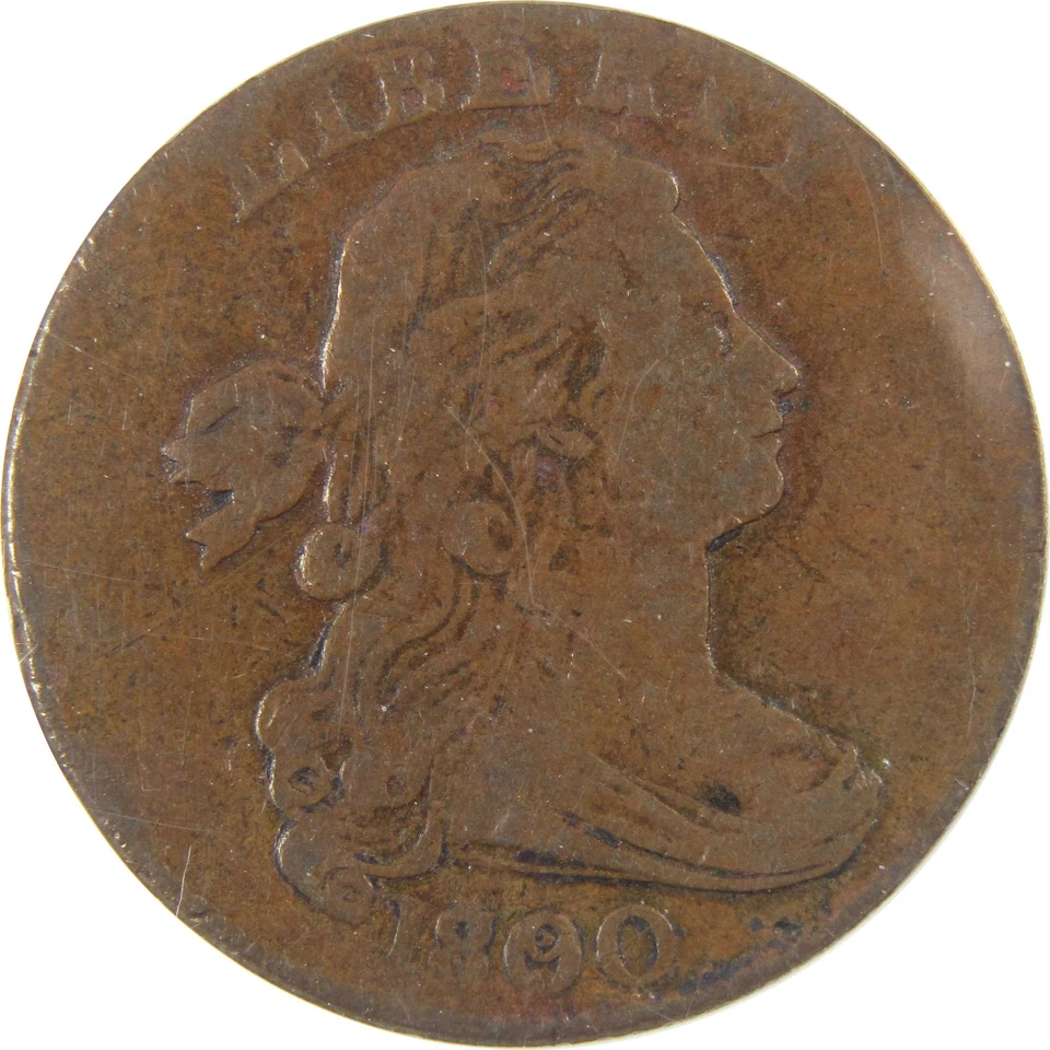 1800 S-193 Draped Bust Large Cent VF 20 Details ANACS Penny SKU:I9432 - Image 3 of 4