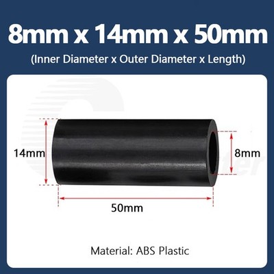 10X ABS Spacers Plastic Round Standoff Bushe Washer M3 M4 M5 M6 M8 M10 M12 Black