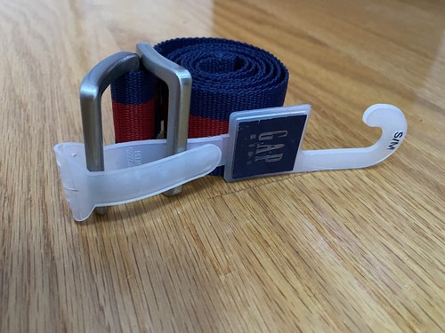 Gap Kids Boys Double Ring Nylon Belt, Size S/M, Red/Blue Stripes - Picture 3 of 10