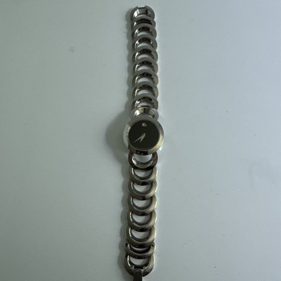 Ladies Movado Moon Bear Rondiro Mirror Dial Stainless Steel Bracelet Watch