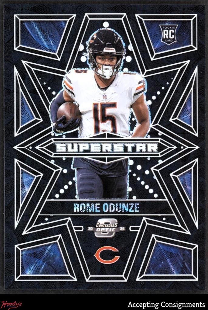 2024 Panini Contenders Optic Superstars Black Scope Rome Odunze RC ROOKIE 03/25