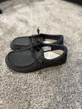 Hey Dude Wendy Sox Women's Casual Slip On Shoes Micro Total Black Size 8