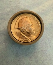 Cuadro Antiguo Botón Francés Latón Napoleón I