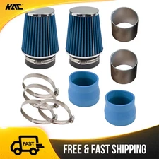 Cold Air Intake Kit 3.5" + Blue Filter For 08-11 Mercedes-Benz C350 w/ 2 Filters