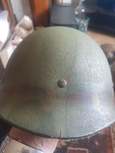 ww2 American m1 helmet,rear seam swivel bale macord,lot number 1260E.,1944,45. - Picture 15 of 20