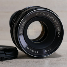 Mamiya Sekor Auto f 50mm 1:2 Screw in Metal Camera Lens - JAPAN