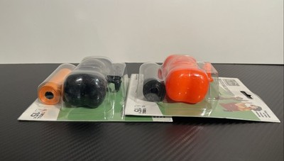 Lot Of 2 Max Home Waste Bag Orange & Black Bone Dispensers W/ 15ct Bags Each New